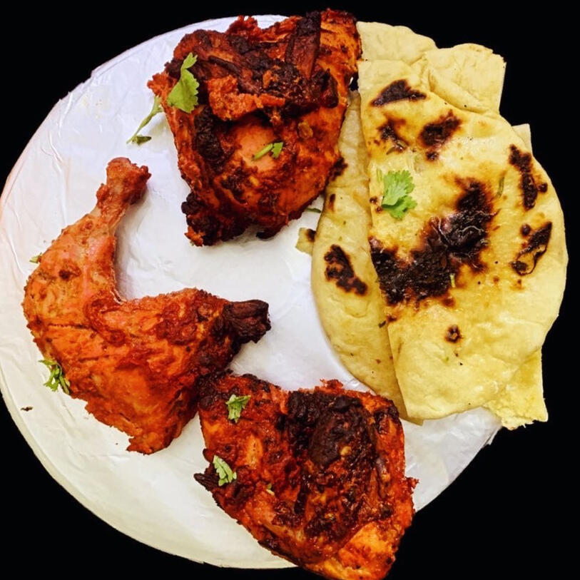 Tandoori Chicken with Garlic Naan